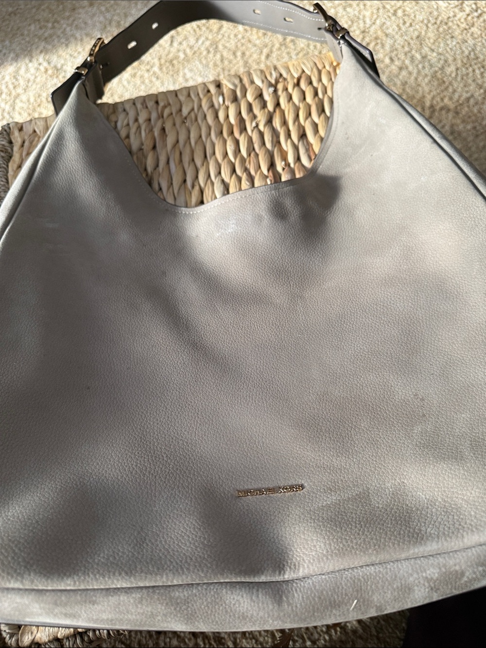 Michael Kors Tan Suede Hobo Bag (Nolita)